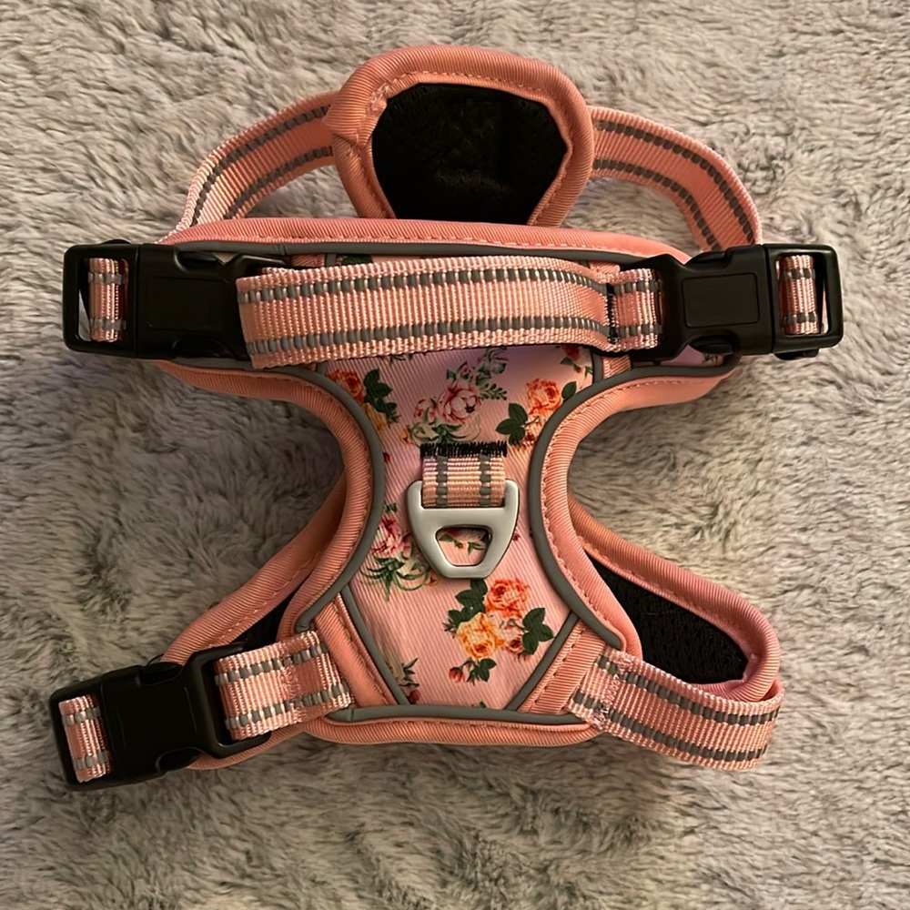 Floral  XS Dog Harness  Pink